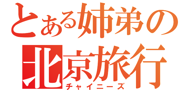 とある姉弟の北京旅行（チャイニーズ）