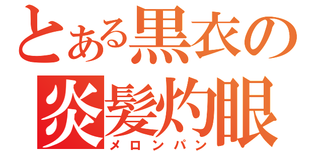 とある黒衣の炎髪灼眼（メロンパン）