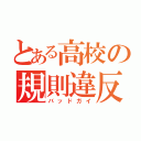 とある高校の規則違反（バッドガイ）