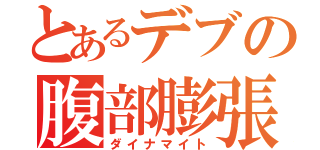 とあるデブの腹部膨張（ダイナマイト）