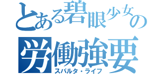 とある碧眼少女の労働強要（スパルタ・ライフ）