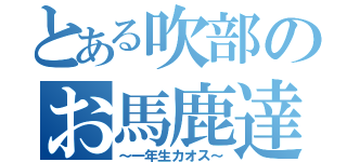 とある吹部のお馬鹿達（～一年生カオス～）