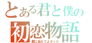 とある君と僕の初恋物語（君に会えてよかった）