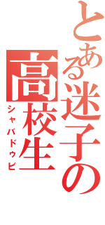 とある迷子の高校生（シャバドゥビ）