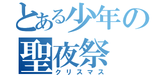 とある少年の聖夜祭（クリスマス）