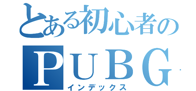 とある初心者のＰＵＢＧ（インデックス）