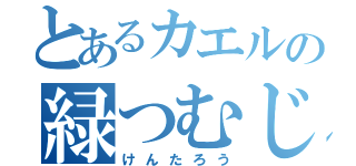 とあるカエルの緑つむじケロ（けんたろう）