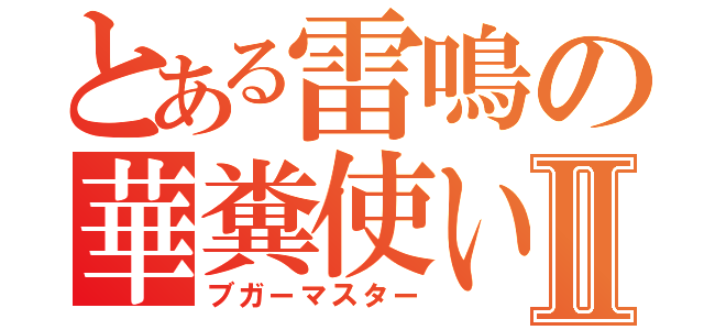 とある雷鳴の華糞使いⅡ（ブガーマスター）