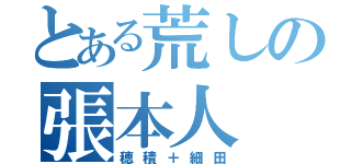 とある荒しの張本人（穂積＋細田）