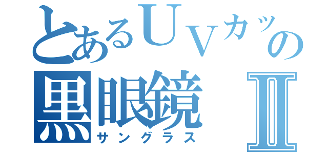 とあるＵＶカットの黒眼鏡Ⅱ（サングラス）