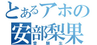 とあるアホの安部梨果（受験生）