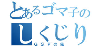 とあるゴマ子のしくじり顔（ＧＳＰの先）