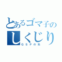 とあるゴマ子のしくじり顔（ＧＳＰの先）