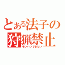 とある法子の狩猟禁止（モンハンできない）