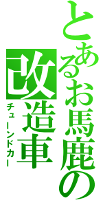 とあるお馬鹿の改造車（チューンドカー）