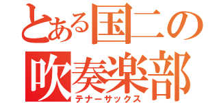 とある国二の吹奏楽部（テナーサックス）