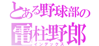 とある野球部の電柱野郎（インデックス）