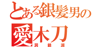 とある銀髪男の愛木刀（洞爺湖）