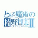 とある魔術の楠野智基Ⅱ（インデックス）