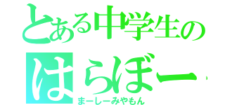 とある中学生のはらぼー（まーしーみやもん）