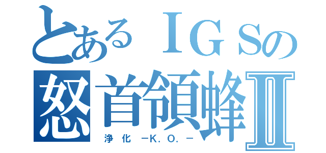 とあるＩＧＳの怒首領蜂Ⅱ（　浄 化 －Ｋ．Ｏ．－）