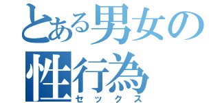 とある男女の性行為（セックス）