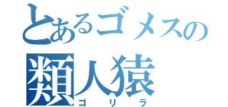 とあるゴメスの類人猿（ゴリラ）