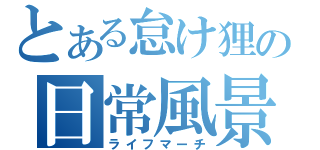 とある怠け狸の日常風景（ライフマーチ）