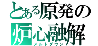 とある原発の炉心融解（メルトダウン）