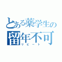 とある薬学生の留年不可避（リピート）