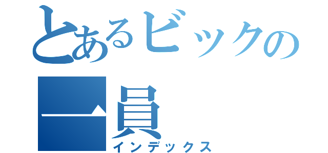 とあるビックの一員（インデックス）