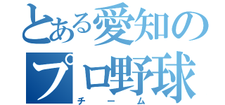 とある愛知のプロ野球（チーム）