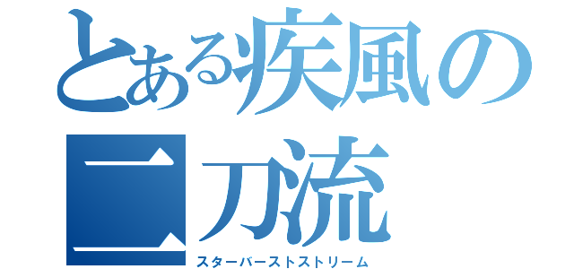 とある疾風の二刀流（スターバーストストリーム）