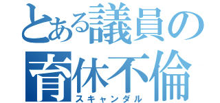 とある議員の育休不倫（スキャンダル）