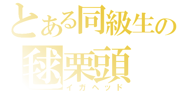 とある同級生の毬栗頭（イガヘッド）