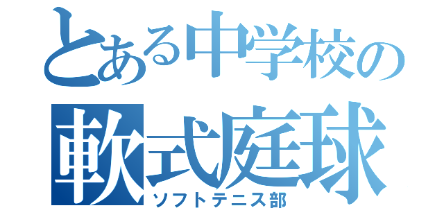 とある中学校の軟式庭球部（ソフトテニス部）