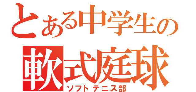 とある中学生の軟式庭球部（ソフトテニス部）