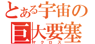 とある宇宙の巨大要塞（マクロス）