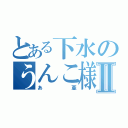 とある下水のうんこ様Ⅱ（あ亜）