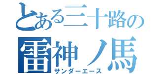 とある三十路の雷神ノ馬（サンダーエース）