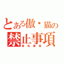 とある傲娇猫の禁止事項（貧乳最高）