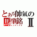 とある帥氣の馬肇銘Ⅱ（インデックス）