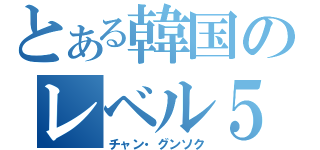 とある韓国のレベル５（チャン・グンソク）