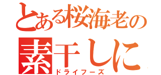 とある桜海老の素干しにされるまで（ドライフーズ）