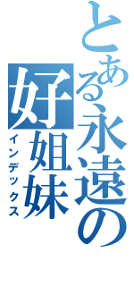 とある永遠の好姐妹（インデックス）