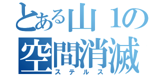 とある山１の空間消滅（ステルス）