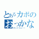 とあるカボのおっかな（びっくりふ～～）