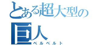 とある超大型の巨人（ベルベルト）