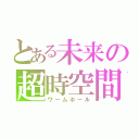 とある未来の超時空間（ワームホール）