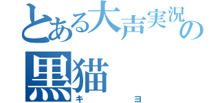 とある大声実況者の黒猫（キヨ）